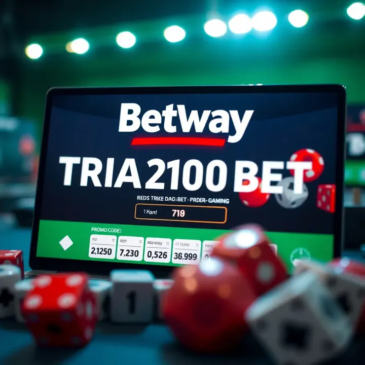 Dashboard showing Betway account features including betting options and account management