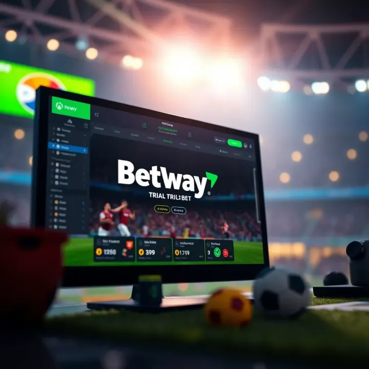 Mobile device displaying the Betway app download page on a secure website