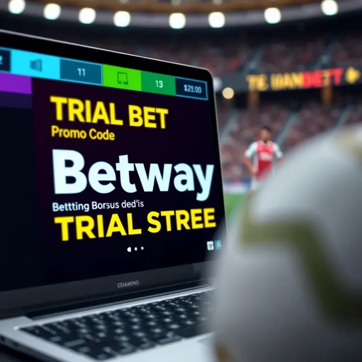 Mobile device displaying Betway app interface with betting options and sports icons