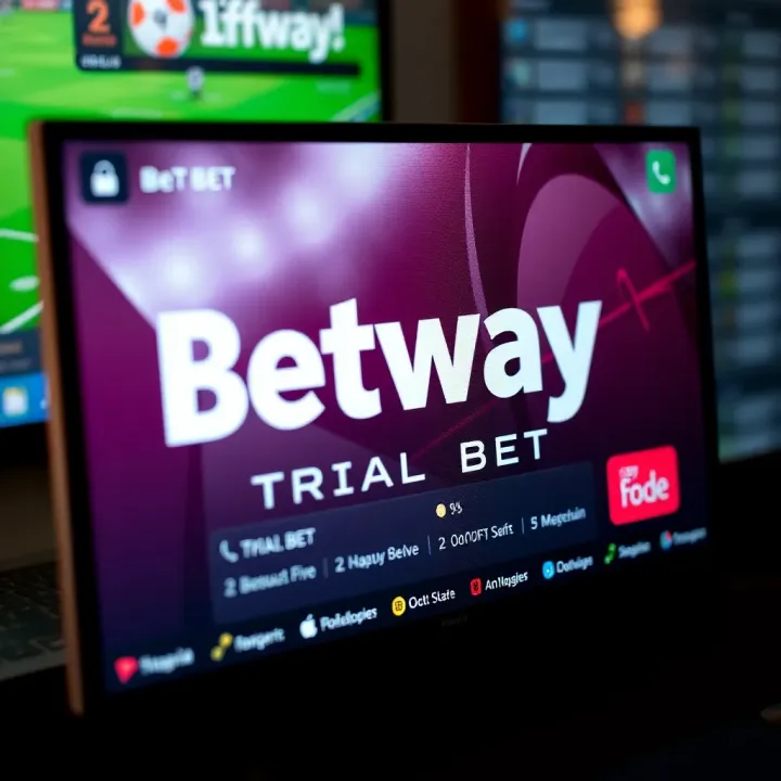 Mobile phone displaying Betway app interface with bank transfer option highlighted