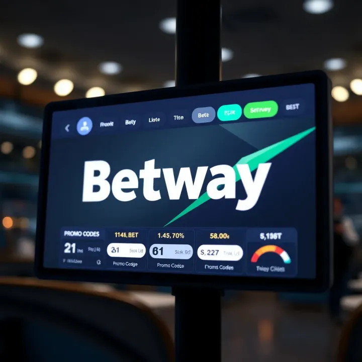 Betway betting markets displayed on a digital screen with odds and statistics