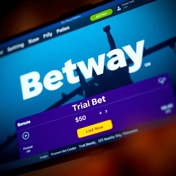 Mobile phone displaying Betway app interface with sports betting options