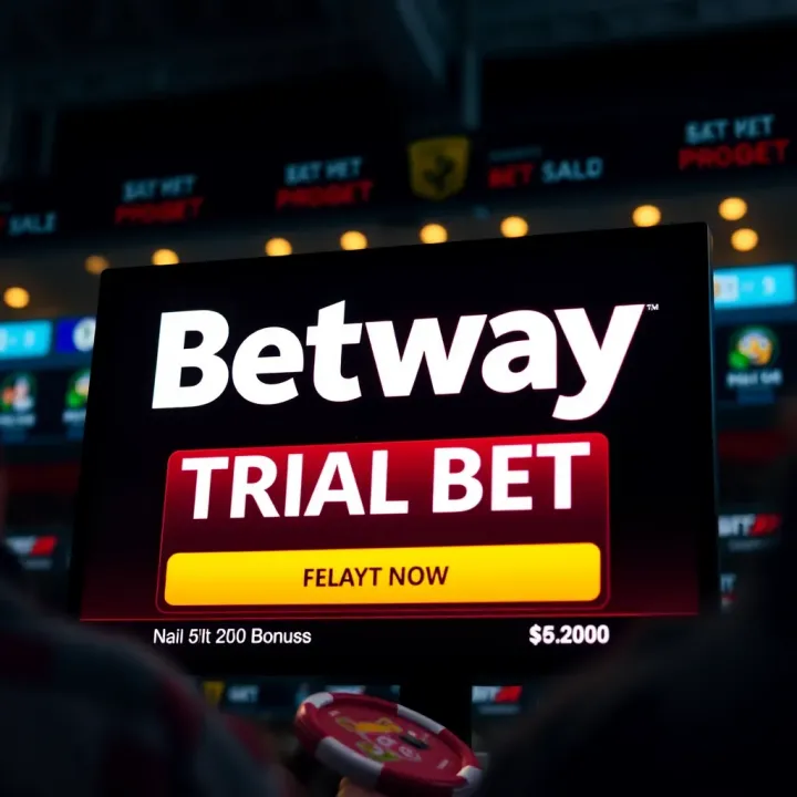 Mobile phone displaying Betway app settings menu with account management options