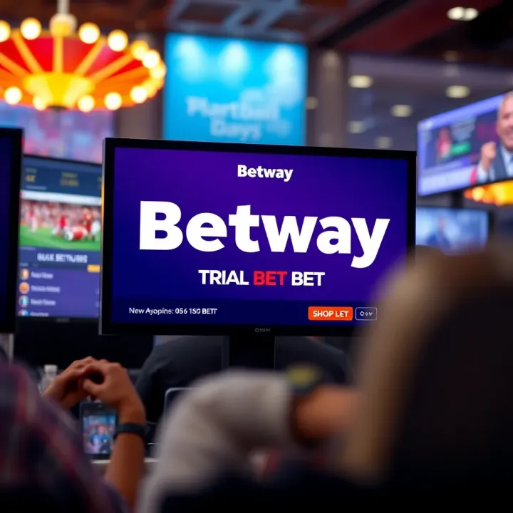 Screenshot showing the Betway login page on a desktop browser with fields for username and password