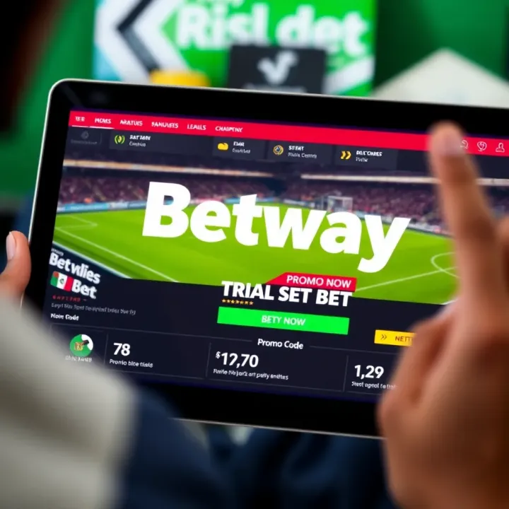 Mobile device displaying the Betway app interface highlighting account recovery options