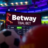 Smartphone displaying Mobile Betway app with various Nigerian sports betting options